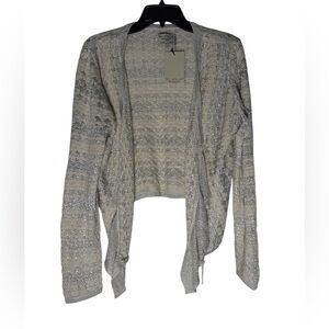 Blarney Woolen Mills Cardigan sweater womens Large Open Front draped Ireland NWT